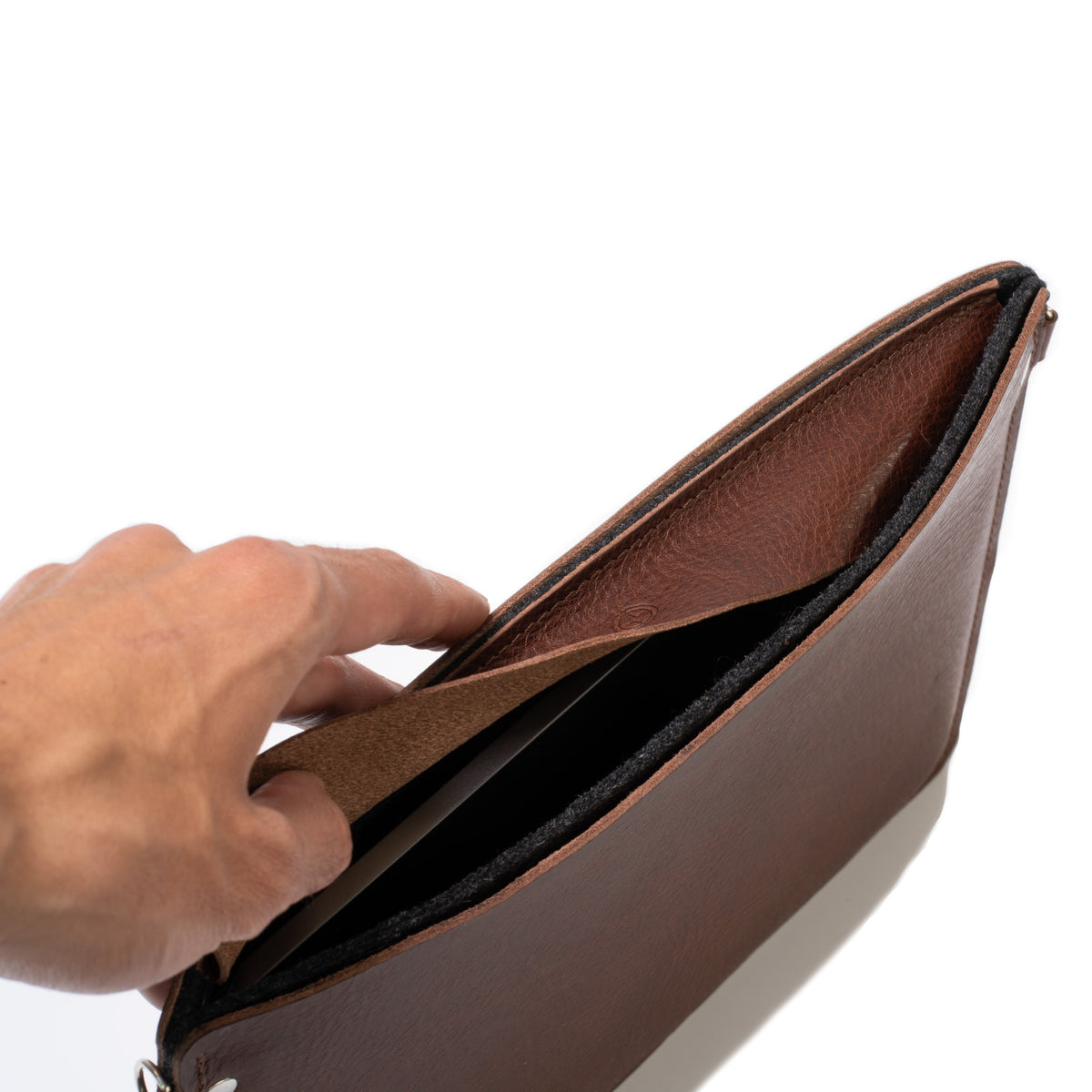 Minimalistische MacBook-Ledertasche 4.0